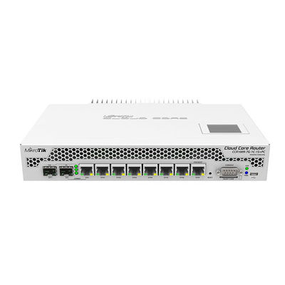 Router de fibra óptica Mikrotik CCR1009-7G-1C-1S+PC de RS232 33W Wifi