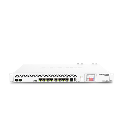 240V Mikrotik Routerboard CCR1036-8G-2S+EM Gigabit Ethernet vira al router de la empresa hacia el lado de babor
